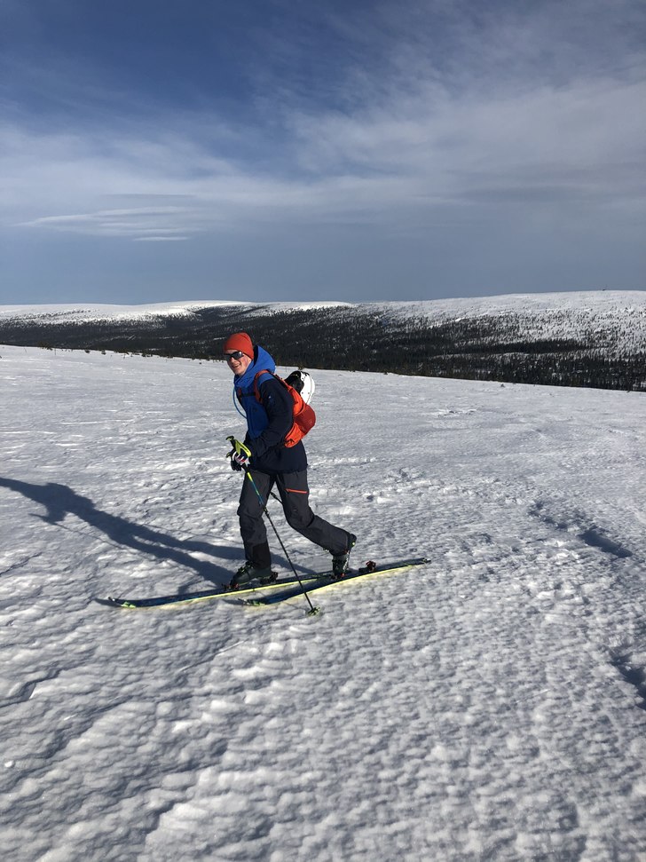 Påväg upp för trysils baksida i vårsolen.
