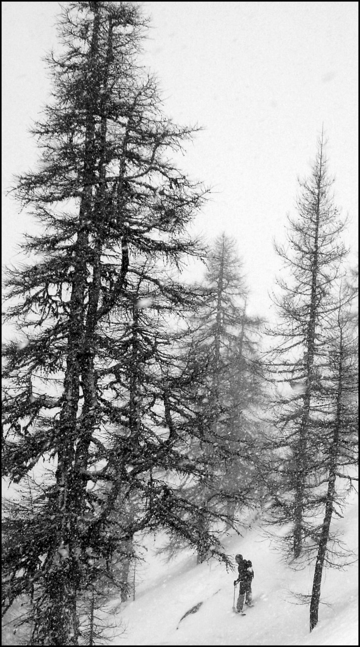 Snö snö och mera snö!
Kom 90 cm på två dagar. Foto: Fader. Åkare: Simon Pontér.