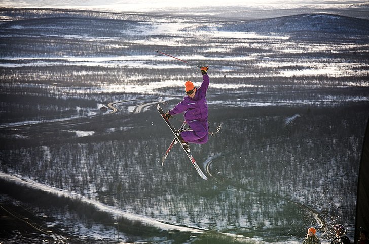 Slopenopen i Kiruna. Foto: Johan Ylitalo. Åkare: Vet ej.