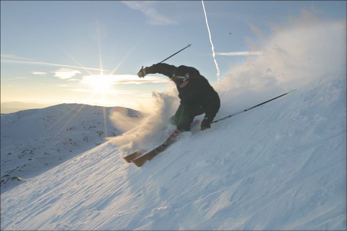 En vårdag i januari. Foto: Jens Blixth. Åkare: Jon Håkansson.