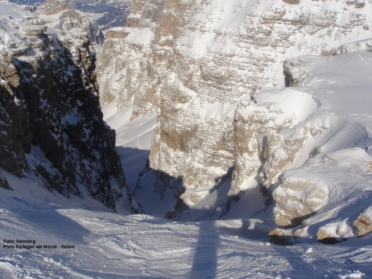 Insteget till en otrolig ränna i Italien, kallade. Foto: Henning Solum.