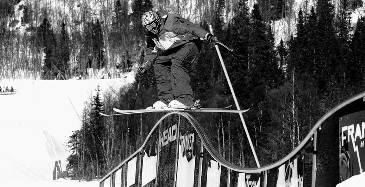 Gammal bild från Åre. Foto: Andreas Hundertmark. Åkare: Emil Eriksson.