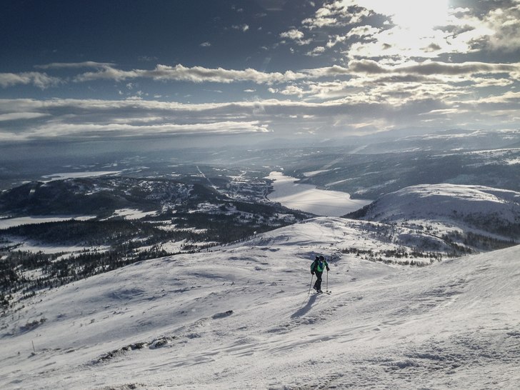 Vi hudade Lill-skutan med mina för dagen nya Salo. Foto: Anders Sundström. Åkare: Fredrik Wikfeldt.