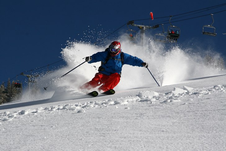 En gnutta orörd snö. Foto: Sverker Högbom. Åkare: Christoffer Schack.