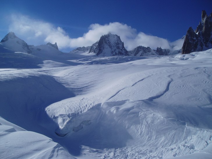 Utsikt från glaciären. Foto: Cecilia Berghammer.