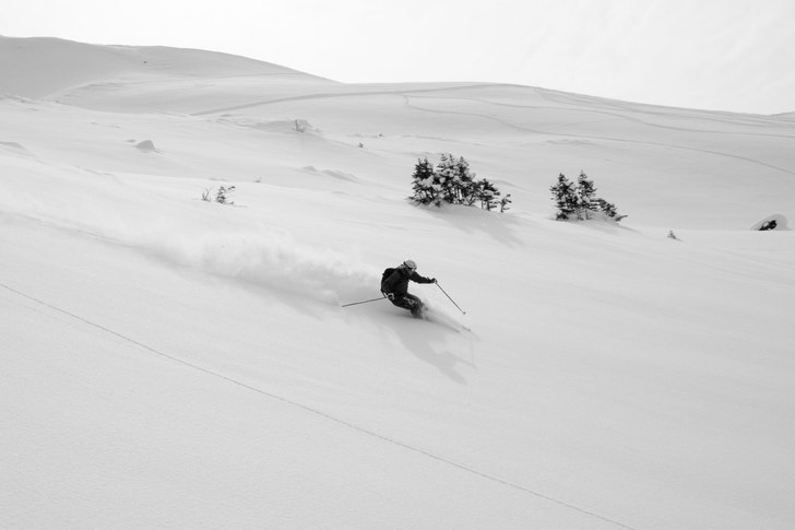 Tokigt fin snö.. Foto: Fredrik Gertzell. Åkare: Christoffer Schack.
