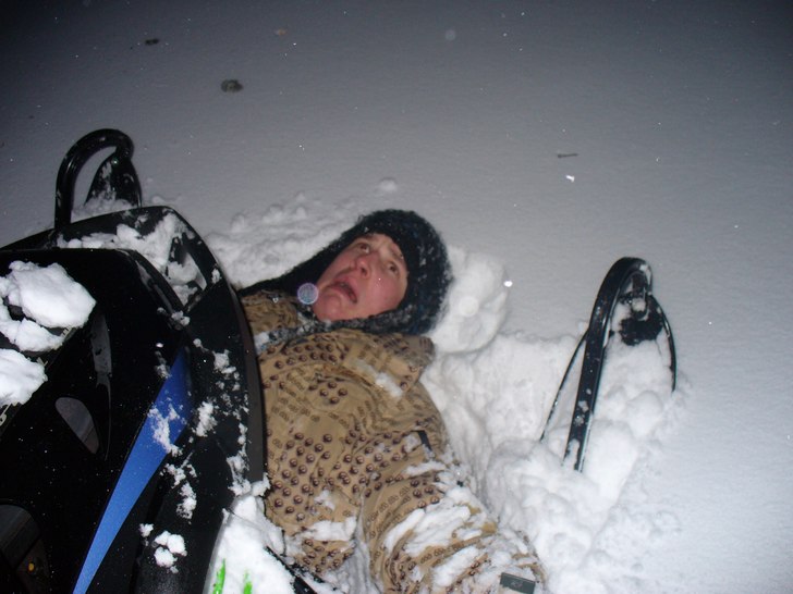 David körde över mej när ja skulle dra loss oss. Foto: DAvid. Åkare: Jimmy.