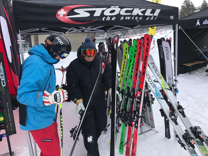 Velkommen til stor skidemo fra Stöckli, med test .