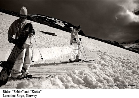 Jag å basseman bygger kick i stryn.. Foto: Jonas Collen. Åkare: Kickaa o basse.
