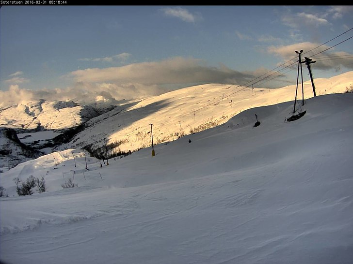 Nysnø og fine forhold...
Nå er det -3 grader, le.
