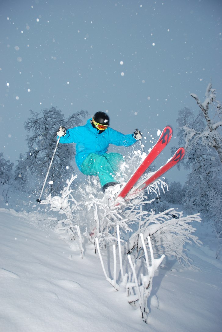 Shreddar en buske vid väggen. Foto: Martin Jakobs. Åkare: Calle Gundersen.