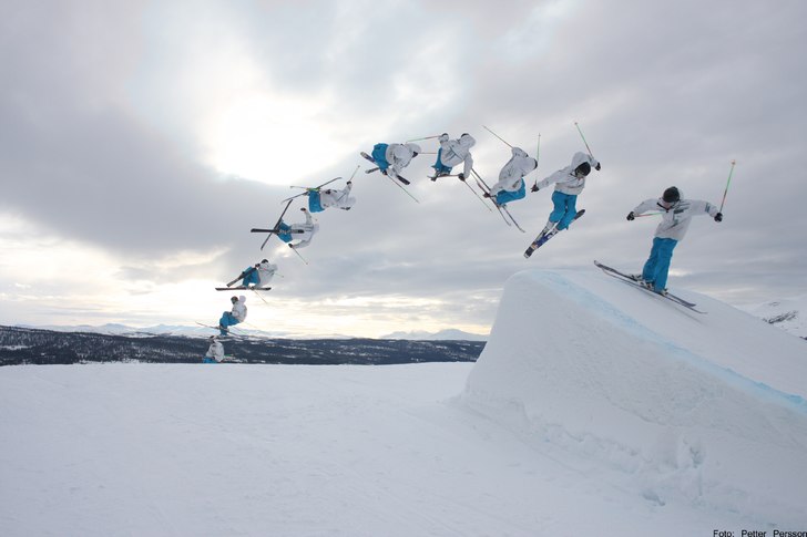 Härlig seriebild på Frej i Åre. Foto: Petter Persson. Åkare: Frej Jönsson.