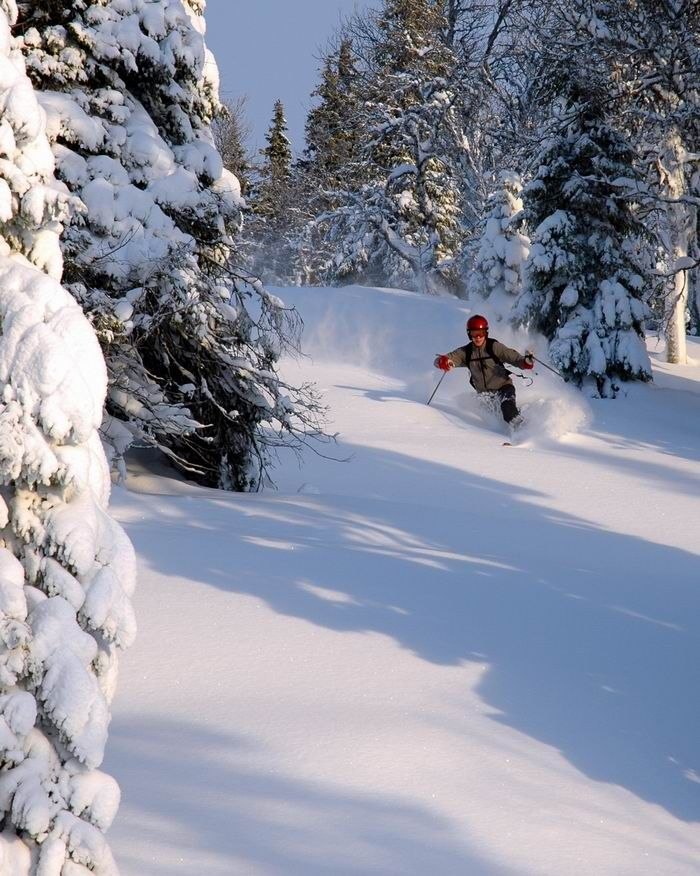 Puder i Borga som vanligt.. Foto: Pär Lindholm. Åkare: Johan Danielsson.