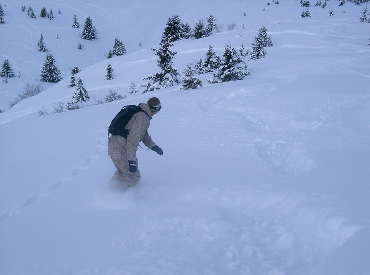 Gles skog i Meribel. Foto: Maria Hasselqvist. Åkare: Johan Hasselqvist.