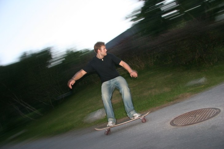 fin kväll med lite skön nybörjaråkning :). Foto: Johan Svensson. Åkare: Emil Svensson.