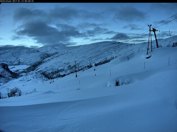 Over en halv meter nysnø de siste dagene...
Det h.