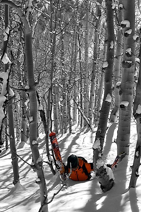 Öh jo.. de finns lite snö i Aspen..

Skulle g�. Foto: Far. Åkare: Simon Pontér.