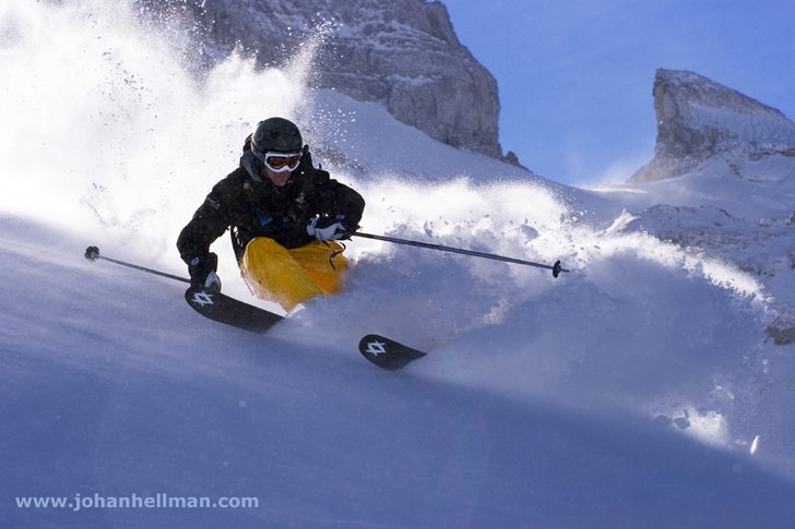 Martin firar nyår i Engelberg.. Foto: Johan Hellman. Åkare: Martin Jonasson.