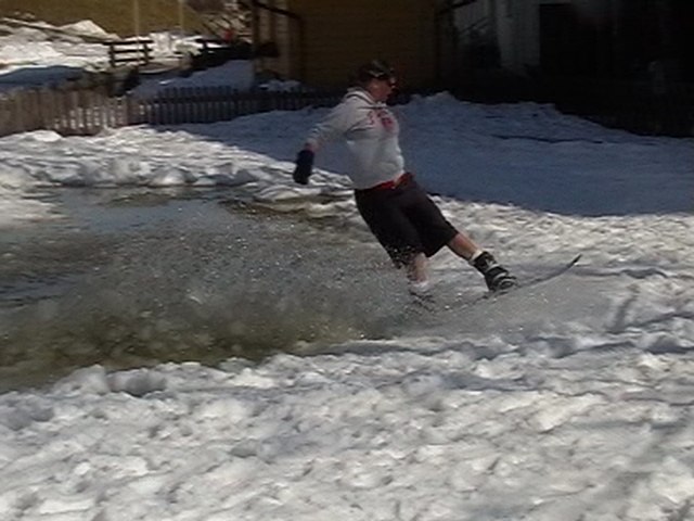 Vattenåkning på våren. Foto: Björn Evers. Åkare: Jag.