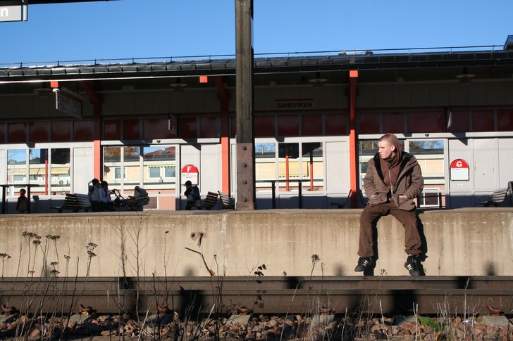 Chillar lite på tågis... Foto: Stafan Zackrisson. Åkare: Viktor Stig Oskar Forsberg Blomberg.