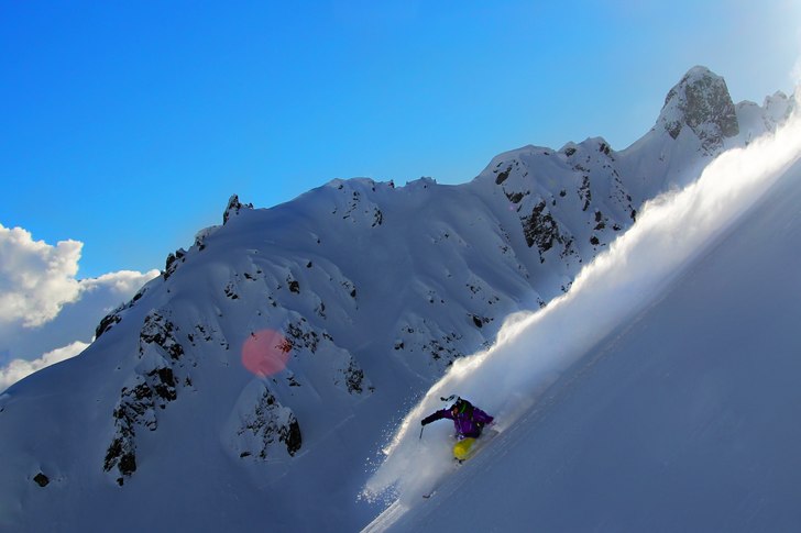 En skön dag i Chamonix. Foto: Jonas Byding. Åkare: Andreas Cardesjö.