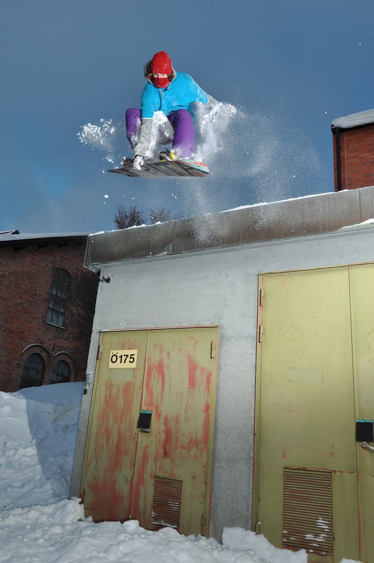 Samma tak fast på ett högre ställe.. Foto: Lars Rydén. Åkare: malte sjödin.