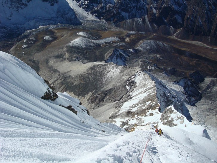 nedfirning, Camp 2,1, Adv Basecamp o Basecamp syns. Foto: Lennart Berggren.