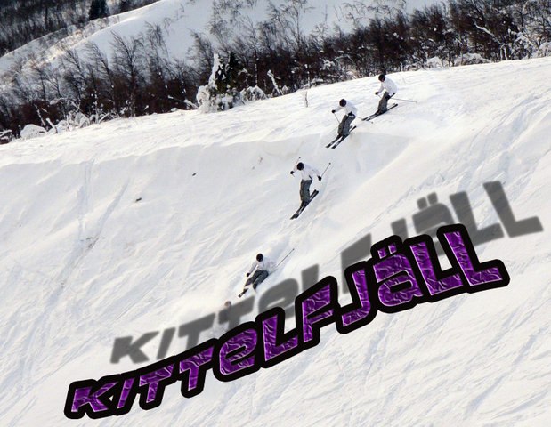 Ett dropp in i Kittelfjälls ravinen när man var . Foto: Mattias Kristensson (Matkri-5.pixbox.se). Åkare: Michael Ek.