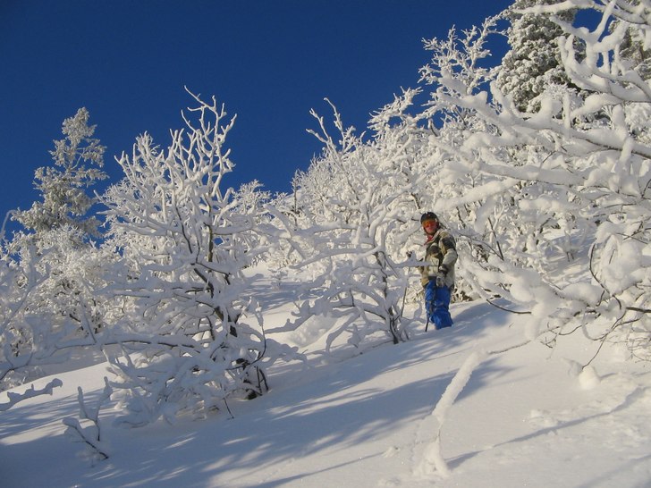 Sjuuukt goooo dag med puder från morgon till kvä. Foto: Caroline Söder. Åkare: Anders Flodén.