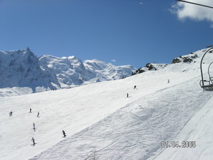 fiin utsikt. mont blanc & arguille du midi. Foto: patrick wennström. Åkare: många..?.