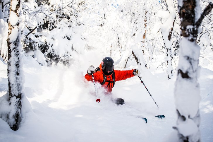 In one of the shutes of Björnfällan.. Foto: Evelina Rönnbäck.