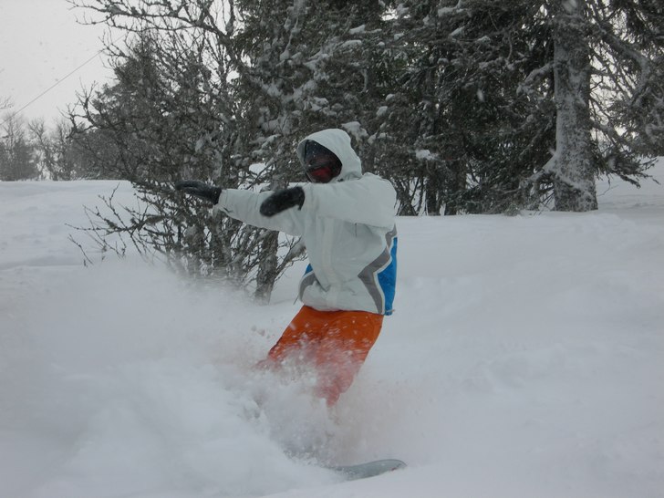 Tagen i Sälen en skön dag i vintras med fint pud. Foto: Hans Ericsson. Åkare: Elias Ericsson Rydberg.