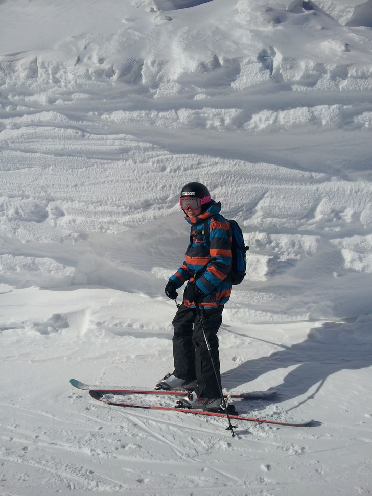 Mkt snö för två veckor sedan i La Thuile!. Foto: Bigolle. Åkare: Hugo.