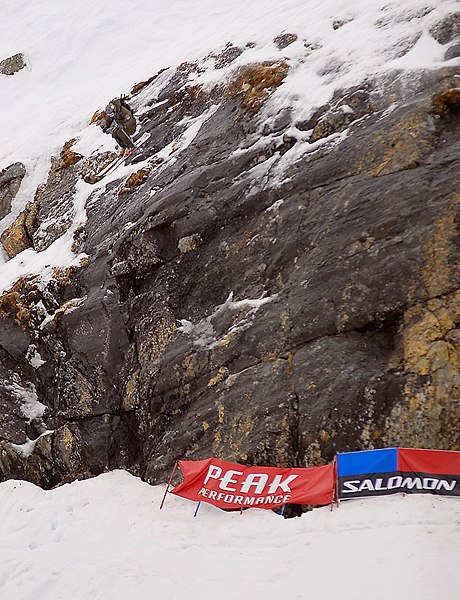 Nordiske mästaren i extremskidåkning 2006 in act. Foto: Mattias Johansson. Åkare: Wille Lindberg.