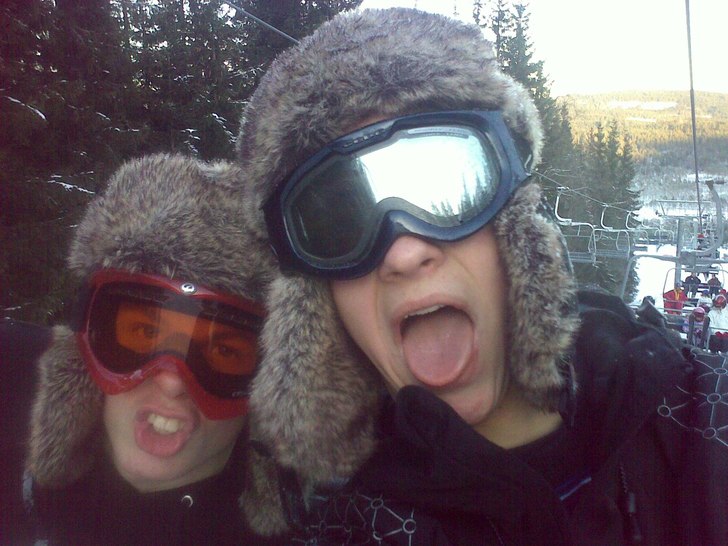 Jag o Robin 2 dar innan nyår i liften. Foto: Alexander Eriksson. Åkare: Robin dahlström & Alex eriksson.