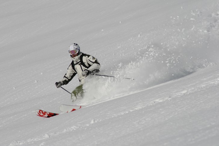 Första lössnödagen för säsongen.. Foto: Felix Grunert. Åkare: Patrik Hammarlund.