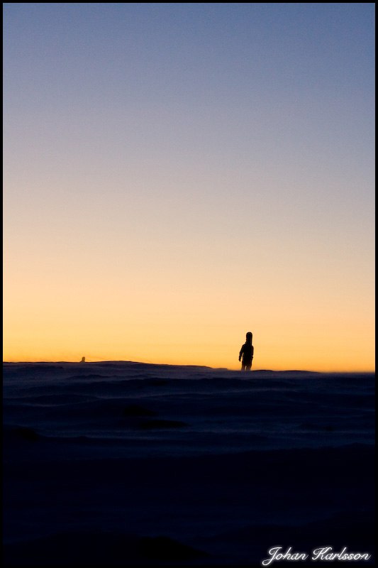På väg hem efter en lång dag i backen. Foto: Johan Karlsson.