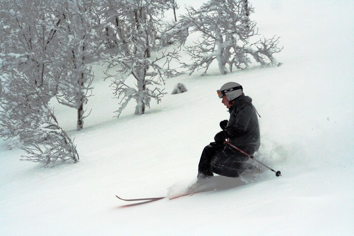 40cm kall puder ner längs Björnfällan. Foto: Michael Gustafsson. Åkare: Mats Wilén.