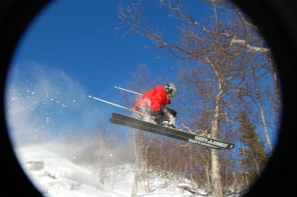 Skogsåkning i kittelfjäll med IKSU alpin. Foto: Tomas Hedström. Åkare: anders mangs.