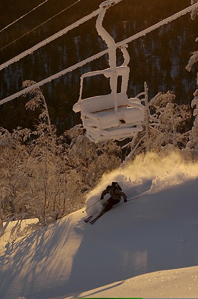 First rays of light for the season, just -2 below . Foto: Juha Laine. Åkare: Antti Rikkilä.