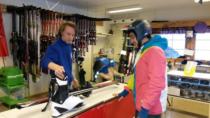 Førstemann i skiutleia og bakken
Her er de mest i.