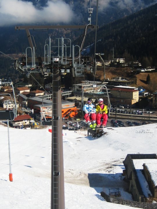 jag och micha på väg uppåt i Bad Gastein. Foto: Paulina Öhlin.