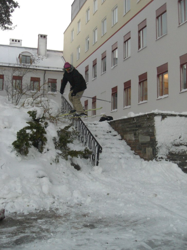 Första snön. Foto: K-D Nordlöf. Åkare: Anton Falk.