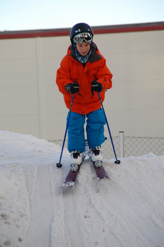 In runnet. Foto: Pappa. Åkare: Jag.