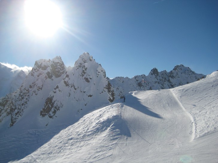 Härligt väder på solsidan i Brévent !. Foto: Jonas Byding.