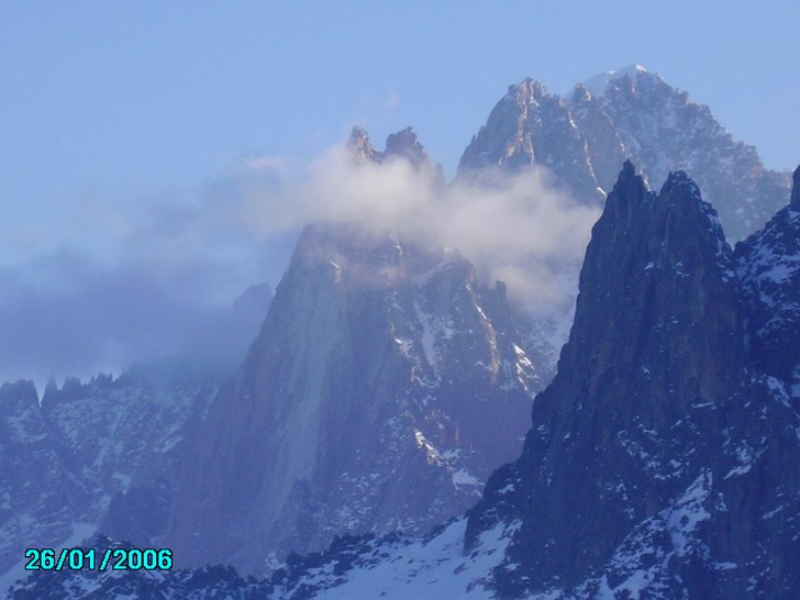 LES DRUS, AIGUILLE VERTE ET AIGUILLE DE L'M. Foto: magnus kastengren.