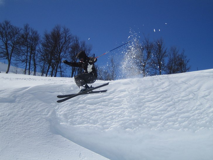 Hade traskat upp för ett fjäll och sen när vi b. Foto: Viktor Frisk. Åkare: Jesper westlin.