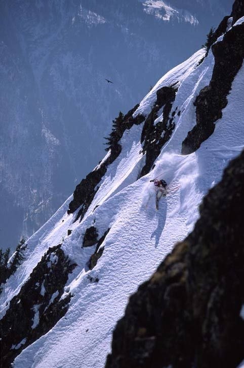 Sara Orrensjö mår bra i Flegere i Chamonix . Foto: Fredrik Schenholm. Åkare: Sara Orrensjö.