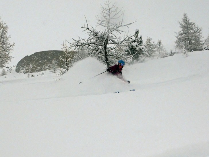 Karin i Le Fornet!. Foto: R. Hortlund. Åkare: Karin Lindgren.