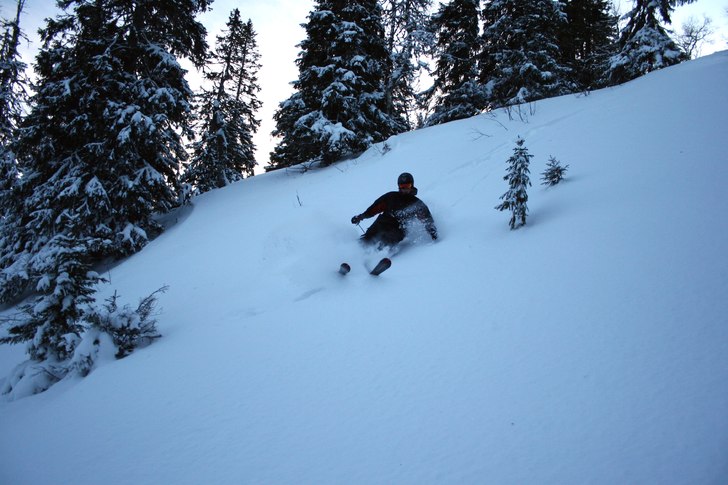 Perfekt dag. Synd att vi inte fick med den vackra . Foto: Tobias Öström. Åkare: Robin Johnson.